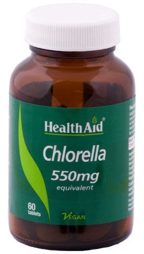 Chlorella 550 mg pochodząca z dzikich ziół 60 tabletek