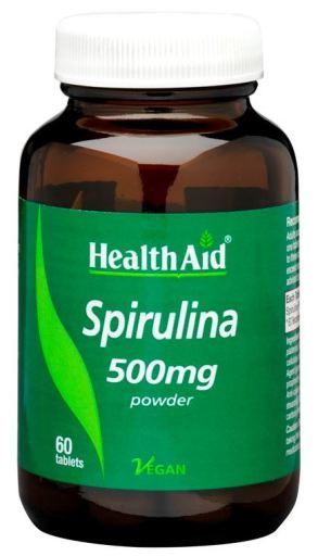 Spirulina 500 mg pochodząca z dzikich ziół 60 tabletek