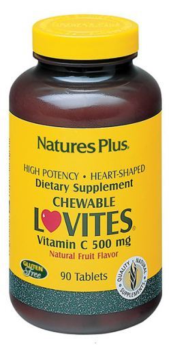 Lovites Suplement witaminy C 500 mg - 90 tabletek do żucia