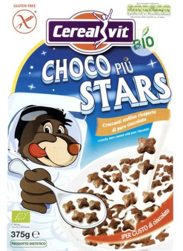 Choco Piu Stars Bezglutenowe Płatki Zbożowe 375 gr