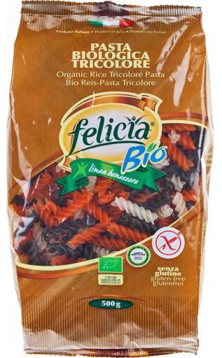 Fusilli-Espiral Tricolor S/Gluten Bio 500 gr