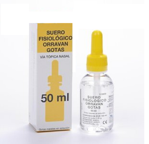 Krople surowicy fizjologicznej 50 ml