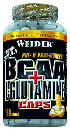 BCAA + L glutamina 180 kapsułek