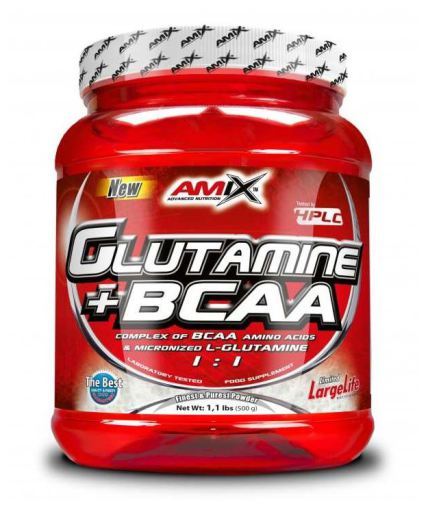 Glutamina + BCAA 500 gr Owoce Lasu