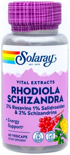 Schizandra &amp; Rodhiola 500 mg 60 kapsułek roślinnych