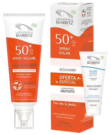 Family Solar Spray SPF 50+ 150 ml + Fluid po opalaniu 30 ml.