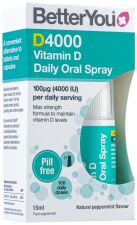 4000 Daily Witamina D Oral Spray Naturalna Mięta Pieprzowa 15 ml