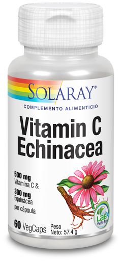 Witamina C 500 mg + Echinacea 300 mg 60 kapsułek wegetariańskich