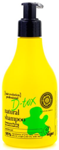 Naturalny Szampon z Glinką Białą D Tox Głęboko Oczyszczający 245 ml