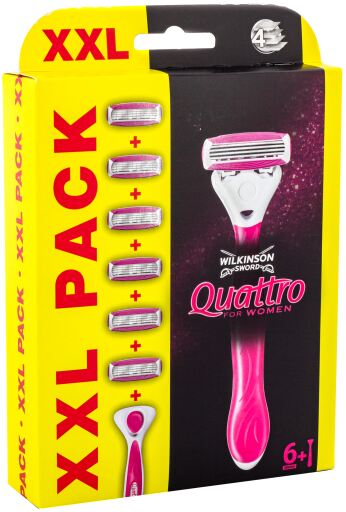 Golarka Quattro for Women XXL + ładowarka 6 sztuk