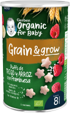 Organiczne ptysiowe płatki zbożowe i malinowa przekąska 35 gr