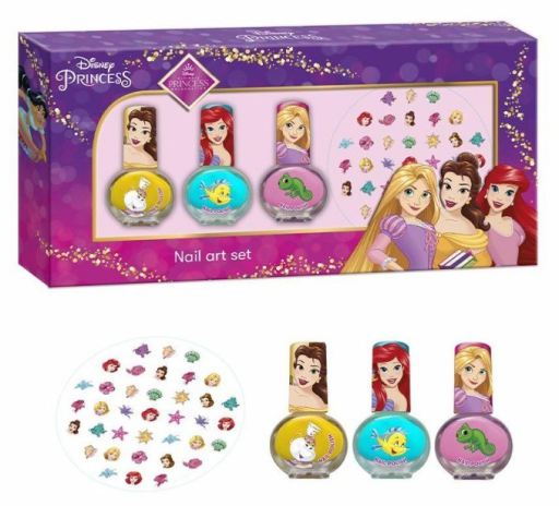 Disney Princess Nail Set Malowanie paznokci + 3 sztuki