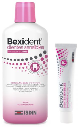 Bexident Sensitive Teeth Płyn do płukania jamy ustnej 500 ml + Bexident Pasta do zębów 75 ml