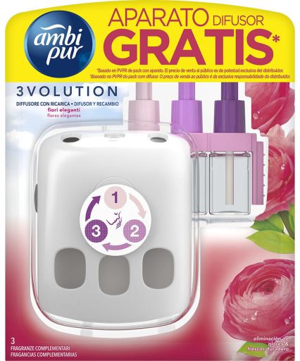 3Volution Elegant Flowers Wkład do odświeżacza powietrza 21 ml + urządzenie