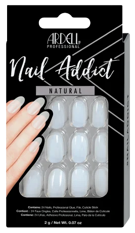 Nail Addict Naturalne owalne sztuczne paznokcie