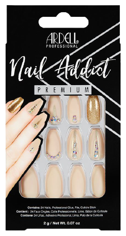 Nail Addict Nude Jeweled Fałszywe paznokcie