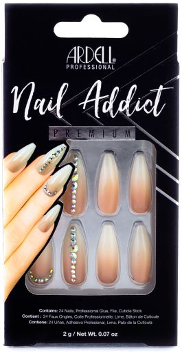 Nail Addict Fałszywe paznokcie Nude Light Crystal