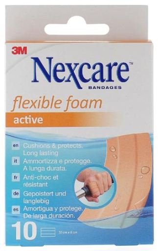 Nexcare Active Elastyczne paski opatrunkowe piankowe 6 x 10 cm