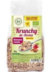 Krunchy Oats bez Glutenu Bio Jabłko Cynamon 350 gr