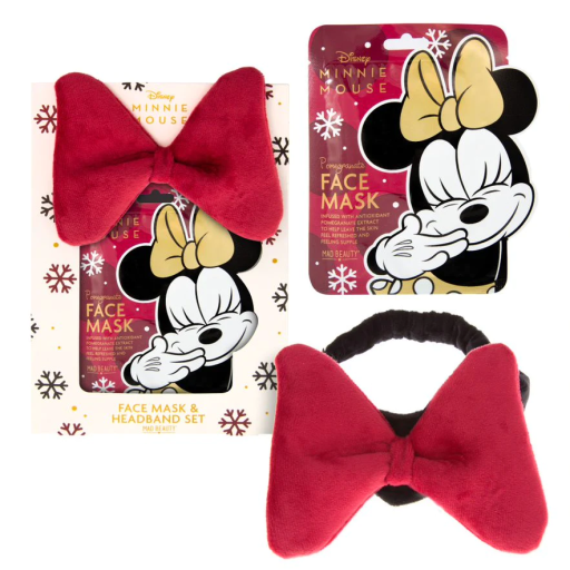 Maska na twarz Disney Minnie + zestaw opasek na głowę