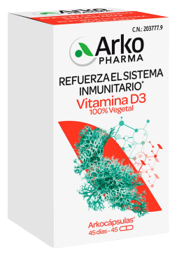 Arkocápsulas® Witamina D3 100% Roślinna 45 Kapsułek