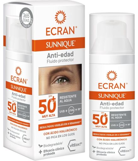 Sunnique Przeciwzmarszczkowy Fluid Do Twarzy SPF 50+ 50 ml