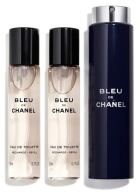 Woda toaletowa Bleu de Chanel Twist and Spray 3 x 20 ml