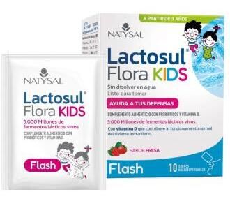 Koperty Lactosul Flora Kids Flash Strawberry 10 Bucodisp