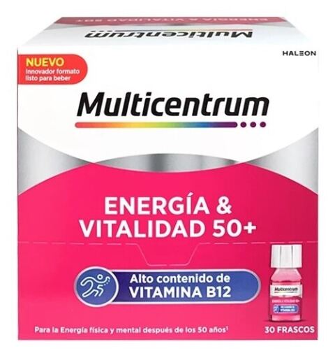 Energia i witalność 50+ 7 ml x 30 butelek malinowych