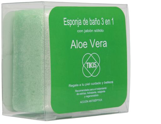 Gąbka kwadratowa z mydłem Aloe Vera 100 gr