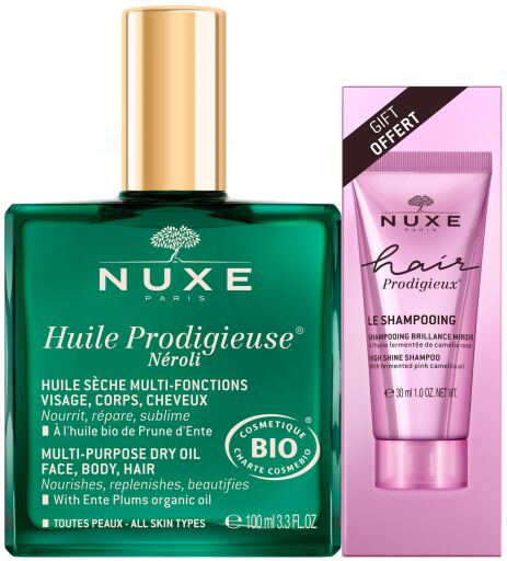 Huile Prodigieuse Néroli 100ml + Szampon nabłyszczający Hair Prodigieux 30ml