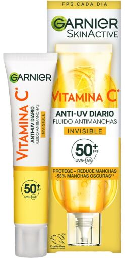 Skinactive Witamina C Niewidoczny płyn przeciw plamom SPF50+ 40 ml