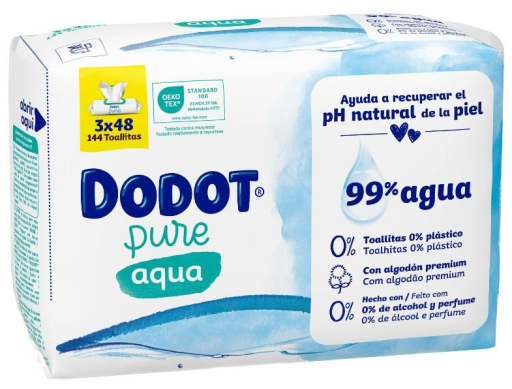 Aqua Pure Total Care Chusteczki nawilżane 99% wody 144 sztuki