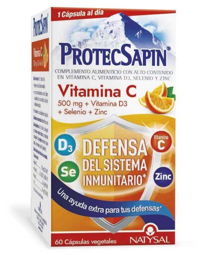 Protecsapin Witamina C 500 mg +D3+ Selen+Cynk 60 Kapsułek