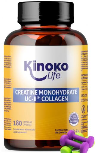 Monohydrat kreatyny 3000 mg z kolagenem Uc Ii 180 kapsułek